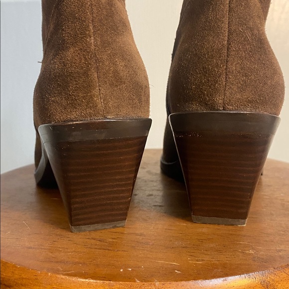 Dolce Vita Valory  Dark Brown Suede Women's Western Boots - Picture 4 of 8
